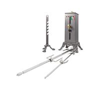 GIEMME Tournebroche Électrique, 20 W, 220 V, Brochette Réglable, Capacité 20 kg, Rôtissoire pour Barbecue ou Cheminée