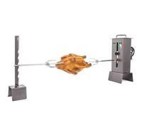 GIEMME Tournebroche Électrique C Réglable - Pour Cheminée et Barbecue - 5 W - Supporte Jusqu’à 6 kg