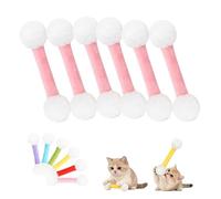 Gienslru Giant Q Tip Cat Toy with Catnip 6 Pack,Durable Cotton Swab Cat Toy for Indoor Cats,Interactive Teething Chew Sticks,Felt Kitty Kicker Toys for Boredom Relief and Exercise (F)