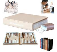 Gienslru Hangman Game Book, Vocabulary Words Spelling Challenge Table Game, 3D Printed Magnetic Chess Set, Hangmans Challenge Games, Portable Books Design Board Games for Adults (Backgammon)