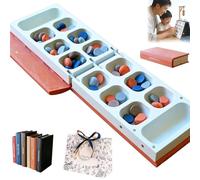 Gienslru Hangman Game Book, Vocabulary Words Spelling Challenge Table Game, 3D Printed Magnetic Chess Set, Hangmans Challenge Games, Portable Books Design Board Games for Adults (Mancala)