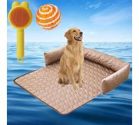 Gienslru HeatRelief Lit rafraîchissant pour chien, canapé-lit rafraîchissant, en forme de barn en fourrure, siège auto rafraîchissant pour chien, couverture pour chien, gardez votre bébé à fourrure au