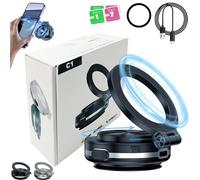 Gienslru Maggrip Pro 360 2.0, 360 Phone Holder Rotating, Fall Car Electric Suction Cup Vacuum Magnetic Phone Holder, Vacuum Car Mount, Magnetic Phone Holder for a Car (Black)
