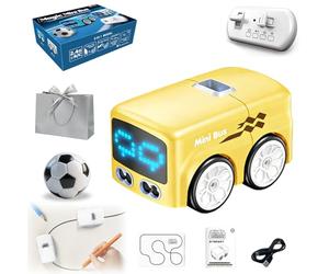 Gienslru Magic Mini Rc Bus, 2026 Upgraded RC Remote Control Sensor Car, Magic Mini Bus Smart RCS Toy, Gestures Follow Small Vehicle Automatic Avoidance Patrol Line Driving Desktop Toy Car (Yellow)