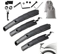 Gienslru Retractable Bike Mudguards, Adjustable Front Rear Retractable for Bike Mudguard Set, Portable Foldable Front Rear Mudguards, Universal Fit Rain Splash Protection, Easy Installation (2pcs)