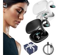 Gienslru Talkbuds Traducteur, Qinux Talkbuds, Écouteurs de traduction AI en temps réel, Écouteurs de traduction de 144 langues pour iPhone et Android, Idéal pour les voyages, les affaires