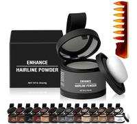 Gienslru Waverloo Magic Root Cover Up, Poudre de Camouflage pour Perte de Cheveux, Instantanément Couvre les Cheveux Gris et les Chutes, Tenue 48 Heures (#08 Gris)