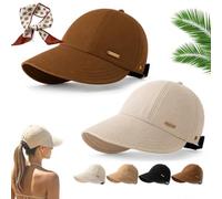 Gienslru Women's Wide Brim Sun Visor Hat, UPF 50+ Adjustable Foldable (E-1)