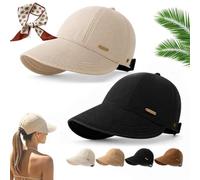 Gienslru Women's Wide Brim Sun Visor Hat, UPF 50+ Adjustable Foldable (F-1)