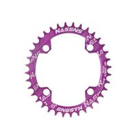 GiereR Couronnes Cyclisme Anneau de chaîne VTT Couronne Ovale 104bcd Couronne 30 32 34 36 38 40 42 Dents VTT Plateau pignon de vélo Rond Cyclisme Mono Plateau VTT (Size : 42T, Color : HA Purple Oval)