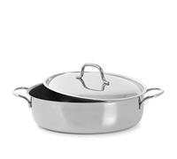 Gierre Casserole ovale 32 cm en INOX – 2 anses, avec couvercle