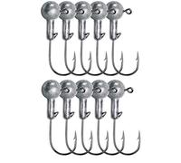 Gierzijia Lot de 10 Hameçons à Tête Plombée 1 G/2 G/3,5 G/5 G/6 G/7 G/9 G - Pour Pêche en Eau Douce et Salée - 3,5 g
