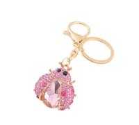 Gierzijia Porte-clés coccinelle avec strass pour sac à main, sac à main, portefeuille, rose, taille unique