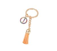 Gierzijia Porte-clés en alliage avec strass colorés de l'alphabet de A à Z pour femme, porte-clés en forme de lettre initiale, accessoires de sac, J, taille unique