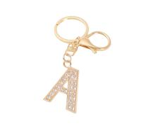 Gierzijia Porte-clés en alliage avec strass dorés et lettres de l'alphabet de A à Z, a, taille unique