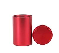 Gierzijia Seal Boîtes à thé rondes en alliage d'aluminium de titane coloré, mini boîte à thé portable scellée pour café, thé, bonbons, rangement de feuilles de thé en vrac (rouge, 140 ml)