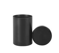 Gierzijia Seal Mini boîtes à thé rondes en alliage d'aluminium de titane coloré pour café, thé, bonbons, feuilles de thé (noir, 140 ml)
