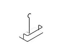 Giese 10013-14 panier de douche en fer noir mat, stratifié (HPL) blanc