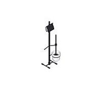 Giese 15731-14 support de toilette PH avec couvercle, porte-rouleau de rechange, noir mat