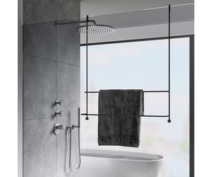 Giese Server Porte-serviettes de bain pour paroi en verre, 11860-14,