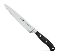 Giesser depuis 1776 - fabriqué en Allemagne - couteau à découper forgé 15 cm BestCut, résistant à la chaleur, noir, Couteau Tranchelard, allemand lavable au lave-vaisselle, inoxydable