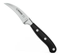 Giesser depuis 1776 - fabriqué en Allemagne - couteau à éplucher forgé 6 cm BestCut, résistant à la chaleur, noir, couteau d'office allemand, lavable au lave-vaisselle, inoxydable