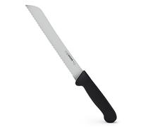 Giesser depuis 1776 - fabriqué en Allemagne - couteau à pain noir, Basic Black, lame 21 cm, bord dentelé, antidérapant, lavable au lave-vaisselle, inoxydable 8355 w 21