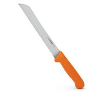 Giesser depuis 1776 - fabriqué en Allemagne - couteau à pain orange, Basic Orange, lame 21 cm, bord dentelé, antidérapant, inoxydable