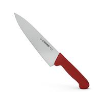 Giesser depuis 1776 - fabriqué en Allemagne - couteau de chef rouge, Basic Red, lame 20 cm, antidérapant, couteau de cuisine lavable au lave-vaisselle, inoxydable