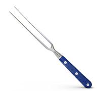 Giesser depuis 1776 - fabriqué en Allemagne - fourchette à découper forgée bleu Skyline Blue, 18 cm, fourchette à béquille rivetée, inoxydable, fourchette à viande avec dents