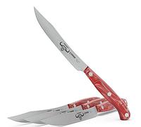 Giesser depuis 1776 - fabriqué en Allemagne - Set de couteaux à steak 4 diamants rouges, lame 12 cm, PremiumCut Steak No 1, acrylique, rouge, inoxydable, couteau à griller allemand tranchant