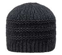 GIESSWEIN Bonnet Kulmkogel Anthracite One - Bonnet en Laine de mérinos et d'alpaga, Bonnet tricoté en Polaire pour Hommes et Femmes, Bonnet d'hiver en Laine doublé