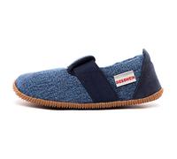 Giesswein Chaussons Söll Slim-Fit Jean foncé 26 - Pantoufles en Coton pour Filles et garçons, Chaussures de Jardin d'enfants antidérapantes avec Bande élastique