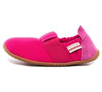 Giesswein Chaussons Söll Slim-Fit Pourpre 30 - Pantoufles en Coton pour Filles et garçons, Chaussures de Jardin d'enfants antidérapantes avec Bande élastique