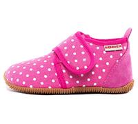 Giesswein Chaussons Stans - Slim Fit Framboise 27 - Chaussures antidérapantes pour Enfants, Chaussures de Marche pour bébés, Slippers de Jardin d'enfants pour Filles, Chaussons avec Fermeture Velcro
