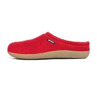 Giesswein Chaussons Veitsch Chili 44 - Pantoufles en Feutre pour Hommes et Femmes, Mules Robustes, Semelle en Caoutchouc Solide