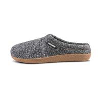 Giesswein Chaussons Veitsch Gris 40 - Pantoufles en Feutre pour Hommes et Femmes, Mules Robustes, Semelle en Caoutchouc Solide
