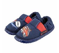 Giesswein Enfants chausson - Chaussons enfant garçon en coton doux, bleu foncé