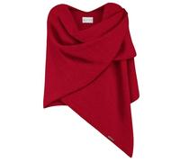Giesswein Merino Lambswool Poncho flammenrot One - Jersey élégant en Maille Fine 100% Laine d'agneau, Ècharpe XXL, Cape et Poncho Doux pour Femmes, Tabouret pour l'été et l'hiver