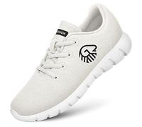 Giesswein Merino Runners Men Doctor´s White 44 - Baskets Respirantes en Laine mérinos, Chaussures légères et pour Hommes, Semelle remplaçable