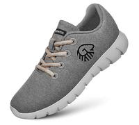 Giesswein Merino Runners Women Gris 37 - Baskets Respirantes en Laine mérinos 3D Stretch, Chaussures légères pour Femmes avec Semelle Amovible