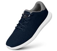 Giesswein Merino Wool Knit Men Ocean Blue 42 - Baskets Respirantes pour Hommes 100% Laine mérinos, Chaussures Sport Pieds Nus, Chaussures décontractées, Sneakers