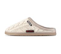 Giesswein Pantoufle Neudau écru mélangé 35 - Chaussons en Feutre, Pantoufles Unisexes légères avec Motif câble, Mules pour Hommes et Femmes, antidérapants, Sensation Pieds Nus