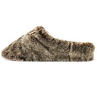 Giesswein Pantoufles Gaschurn Vison 37 - Chaussons douillettes en Fourrure Douce, Mules pour Femmes en Cuir d'agneau, Semelle en Cuir antidérapante
