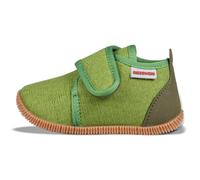 Giesswein Pantoufles Strass Slim Fit Herbe 21 - Chaussons pour garçons et Filles, Chaussures en Coton avec Velcro, Antidérapants, Idéal pour Les Jardins d'enfants