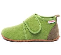 Giesswein Pantoufles Strass Slim Fit Herbe 25 - Chaussons pour garçons et Filles, Chaussures en Coton avec Velcro, Antidérapants, Idéal pour Les Jardins d'enfants