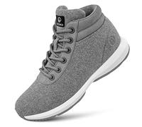 Giesswein Wool Sneaker High Top Hommes Schiefer 43 - Chaussures d'hiver en mérinos pour Hommes, Bottes de Neige Chaudement fourrées, Bottes d'hiver Outdoor en Laine mérinos