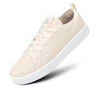 Giesswein Wool Sneaker Men Arctic White 46 - Chaussures à Plateforme pour Hommes, Baskets décontractées en Laine mérinos 3D Stretch, Lacets Super légers
