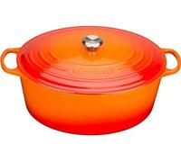 Gietijzeren Ovale Braadpan Oranjerood 40cm 13,9l