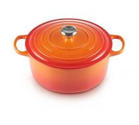 Gietijzeren Ronde Braadpan Oranjerood 26cm 5,3l